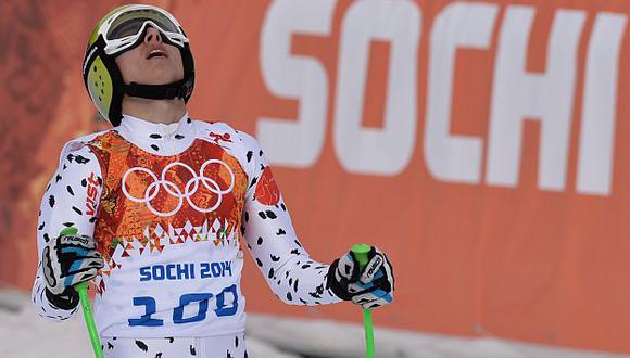 Manfred Oettl Reyes no terminó la prueba de slalom. (AFP)