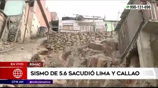 Madre de familia del Rímac asegura que corre riesgo tras sismo: “Mi casa está sobre el aire”