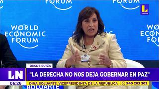 Dina Boluarte acusa a la oposición: “La derecha no nos deja gobernar en paz”