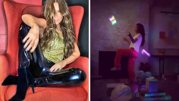 Thalía muestra sus habilidades circenses en video que se popularizó en redes sociales. (Instagram: @thalia)