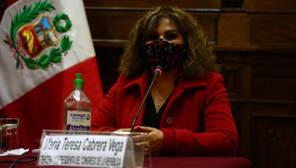 María Teresa Cabrera, de Podemos Perú, sustentó la ley para modificar la colaboración eficaz. (Foto: Congreso)
