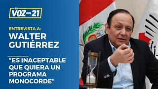 Walter Gutiérrez: “Es inaceptable que se quiera crear un programa monocorde”