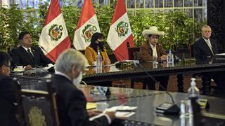 Pedro Castillo junto a Mirtha Vásquez lideraron reunión con ministros de Estado