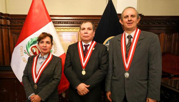 La Corte Suprema eligió a los magistrados supremos Elvia Barrios y Ramiro Bustamante como representantes antes el CEPJ para el periodo 2023-2025. (Foto: Poder Judicial)