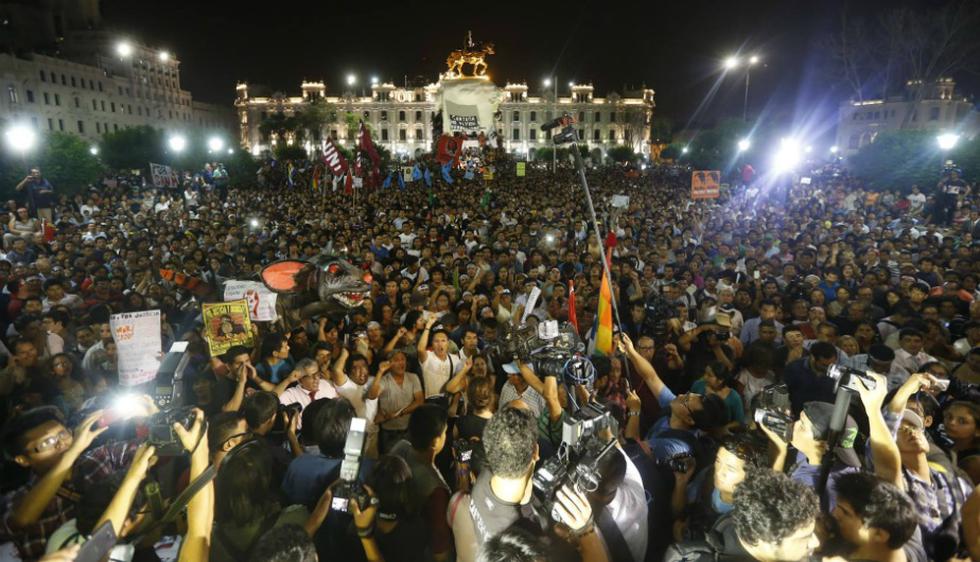 Keiko Fujimori: Así se desarrolló la marcha en contra de su candidatura en Lima. (Atoq Ramón /Perú21)