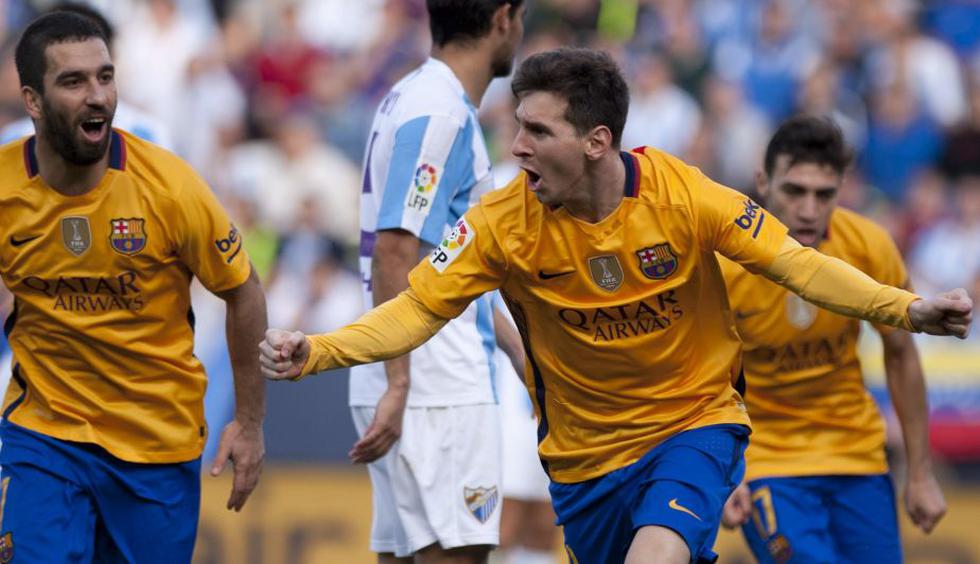 Lionel Messi anotó el gol de la victoria sobre el Málaga. (AFP)
