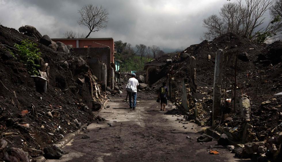 Un año después, desolación en la zona de la erupción del Volcán de Fuego en Guatemala. (Foto: AFP)