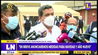 Ministro Cevallos confirma 12 casos de variante ómicron y anuncia nuevas medidas