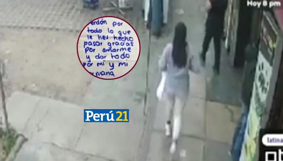 Niña desapareció el viernes pasado y dejó carta de despedida. (Foto: captura TV)