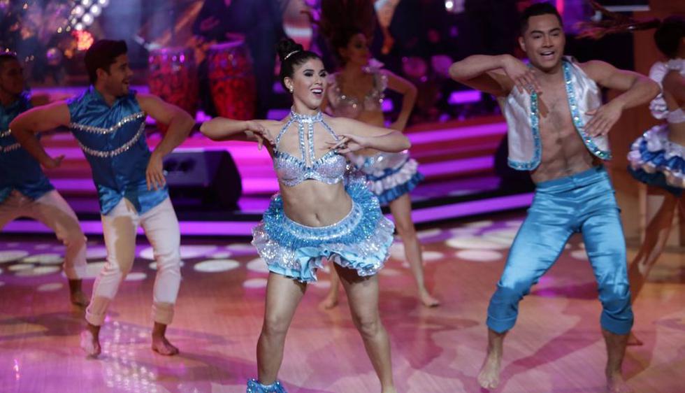 Yahaira Plasencia bailó festejo y se llevó los mejores pasos de ‘Reyes del show’. (Anthony Niño de Guzmán)