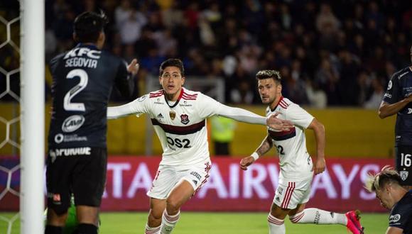 Flamengo e Independiente del Valle igualaron 2-2 por la ida de la Recopa Sudamericana. (AFP)