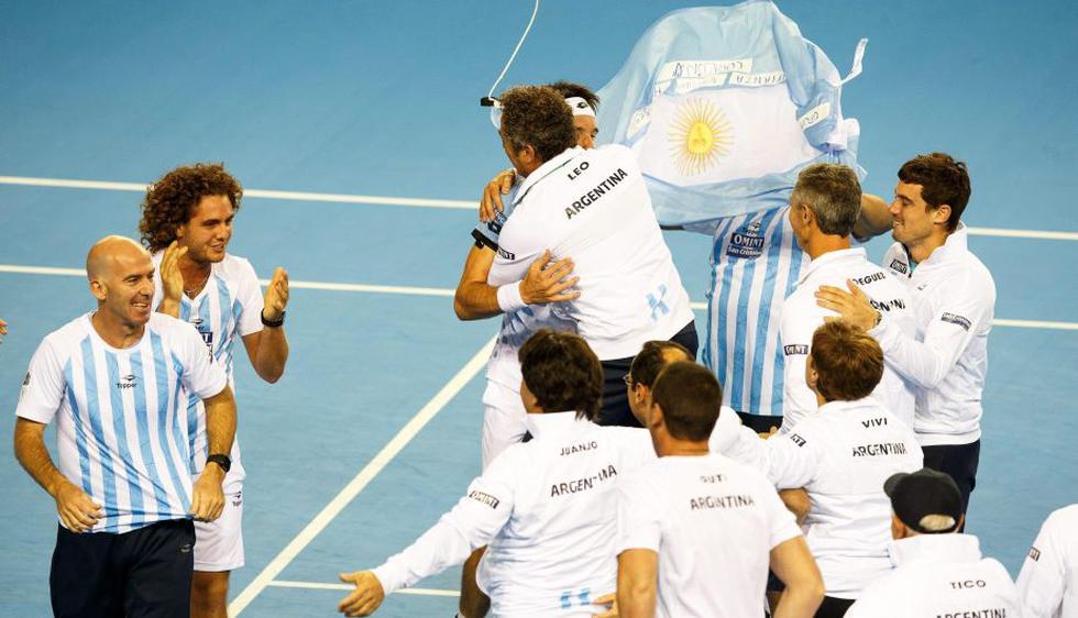 Copa Davis: Argentina venció a Gran Bretaña y clasificó a la final. (AFP)