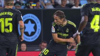 Real Madrid vs. Celta: Modric anotó un golazo para festejar el 2-1 de los ‘Blancos’ en LaLiga [VIDEO]
