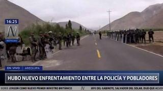 Tía María: reportan nuevo enfrentamiento entre manifestantes y policías en la zona Chucarapi [VIDEO]