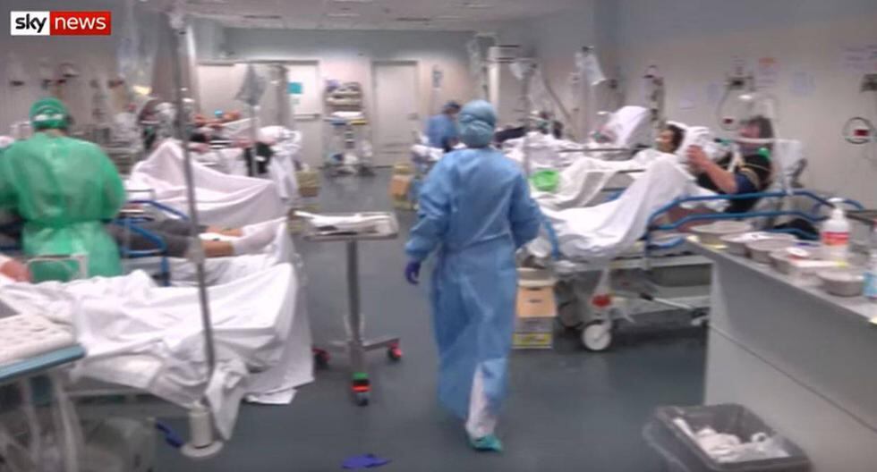 Italia cuenta ya con más de 47.021 contagios totales desde que se detectó el brote a finales de febrero, incluidos los fallecidos, los enfermos actuales y las personas curadas. Imagen del hospital en Bérgamo, Lombardía. (Foto: Captura de video)