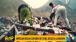 Huarochirí: familia lanzó por error a la basura una bolsa con más de 30 mil soles 