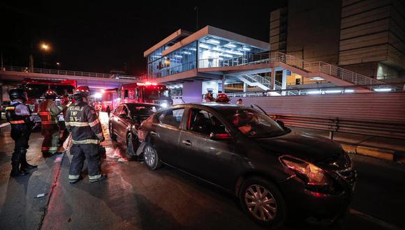 Nuevo accidente en la Vía Expresa. (Foto:  Joel Alonzo/ @photo.gec)