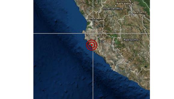 Un sismo de magnitud 4,0 se registró en Ica la tarde de este miércoles a las 16:34 horas, según IGP. (FOTO: IGP)