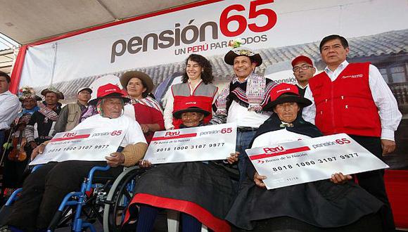 El presidente Humala cuando lanzó Pensión 65 en el distrito de Yauli. (USI)