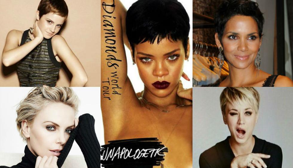 Estas son algunas de las celebridades que han optado por llevar una corta cabellera. (Fuente: Facebook / Wikipedia)