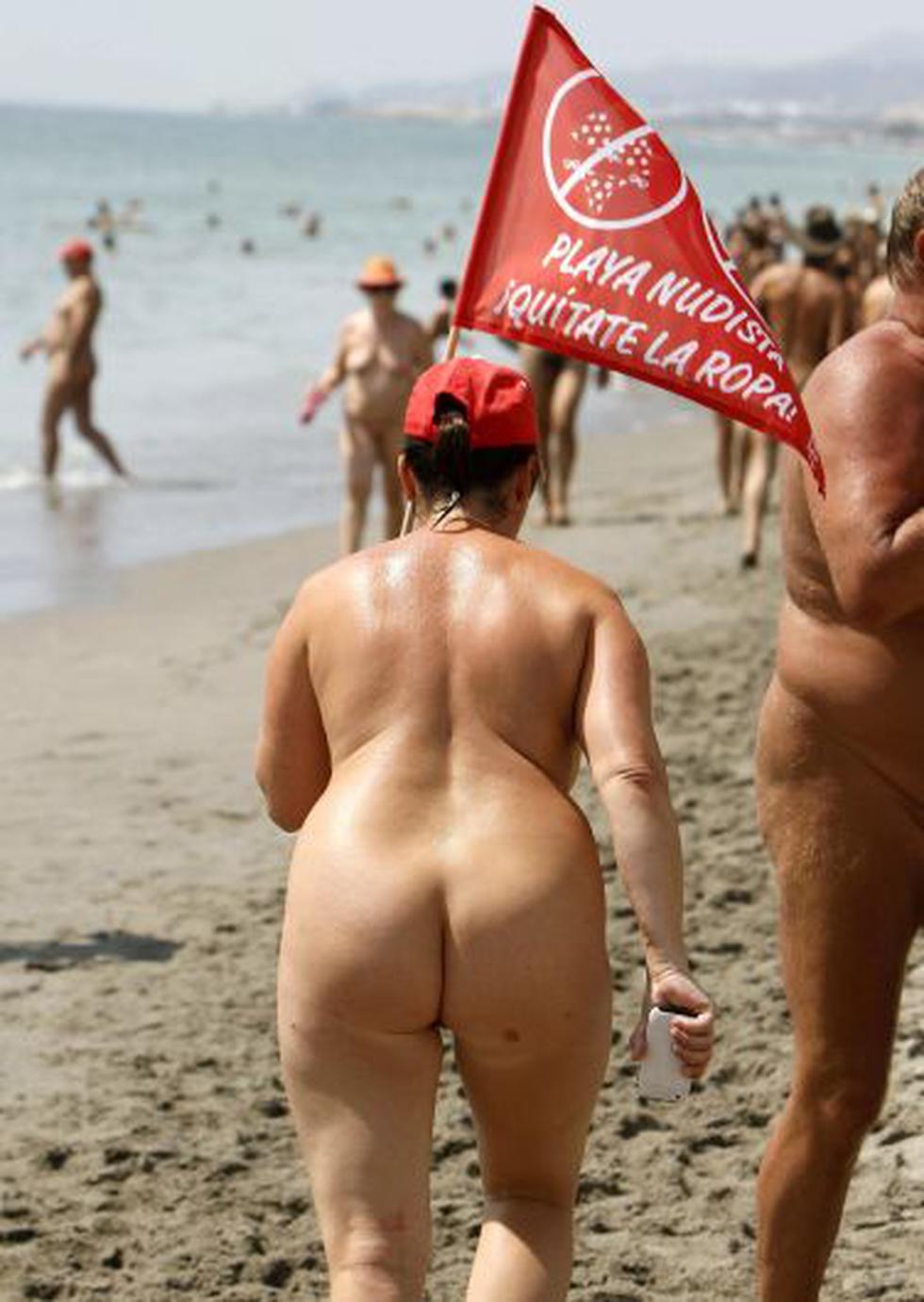 Fotos Playa Espa Ola Consigue R Cord Guinness Por Mayor Ba O Nudista Mundo Peru