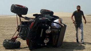 Gerard Piqué sufrió un accidente en el desierto de Qatar y pudo ser peor [VIDEO]