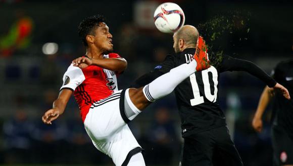 Renato Tapia debutó en la Europa League con el Feyenoord. (Reuters)