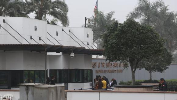 Sede de la Embajada de Estados Unidos en Lima, en el distrito de Surco. (Foto archivo Alonso Chero)