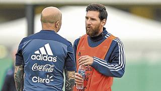 Lionel Messi trabajó ayer con su selección en Ezeiza