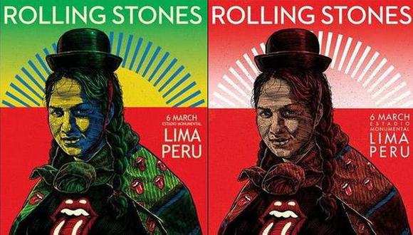 Afiche del concierto de The Rolling Stones en el Perú fue corregido tras críticas. (Facebook The Rolling Stones)