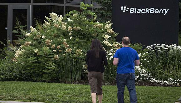 Fachada de la sede principal de BlackBerry, en Waterloo, Canadá. (AP)