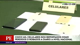PNP reporta más de cinco mil celulares como perdidos y robados diariamente en el Perú