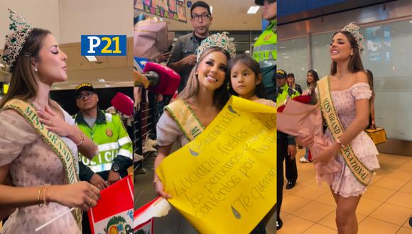 La emotiva bienvenida de Luciana Fuster en Perú: Fans afluyen y la policía resguarda a la modelo. (Foto: Difusión).