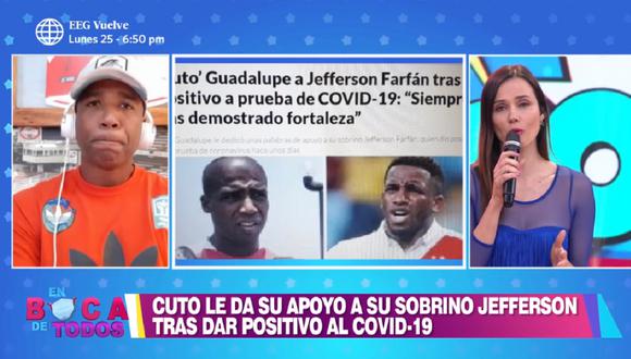 Cuto Guadalupe se refirió a la salud de su sobrino Jefferson Farfán, quien dio positivo a COVID-19. (Foto: Captura América TV)