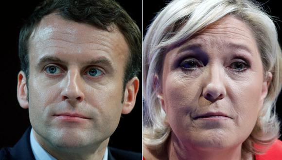 Emmanuel Macron y Marine Le Pen son los candidatos favoritos de las encuestas.  (Reuters)
