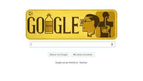 Google ofrece homenaje a Frederick Banting creador de la insulina.