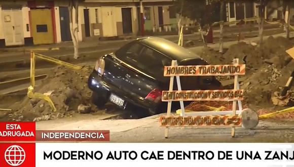 El accidente ocurrió esta madrugada en la avenida Bolognesi, en Independencia. (Captura: América Noticias)