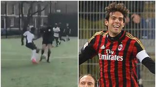 Kaká sufrió humillante huacha de jugador amateur en Inglaterra [VIDEO]