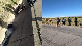 Puno: Hombre es hallado muerto junto a motocicleta en medio de carretera | FOTOS