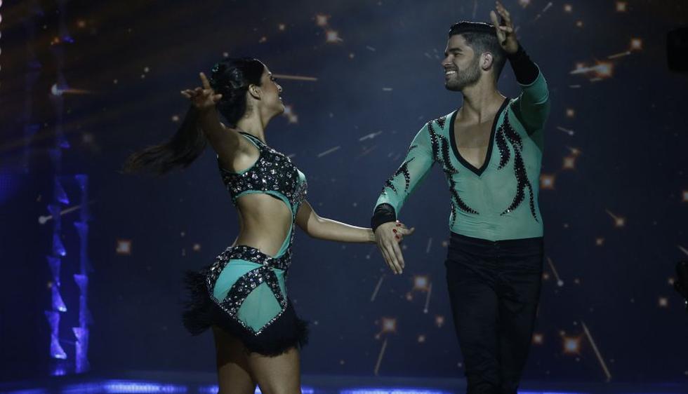 Andrea Luna y su bailaín en El gran show. (Renzo Salazar)