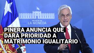 Chile: Piñera anuncia que “ha llegado el tiempo” de aprobar el matrimonio igualitario