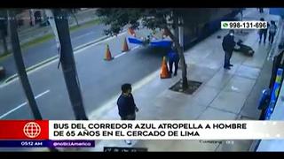 Cercado de Lima: corredor azul atropelló a hombre de 65 años