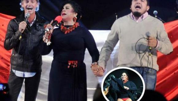 Eva Ayllón compartió escenario con Bareto y Jean Paul Strauss. (Foto: Diario El Popular)