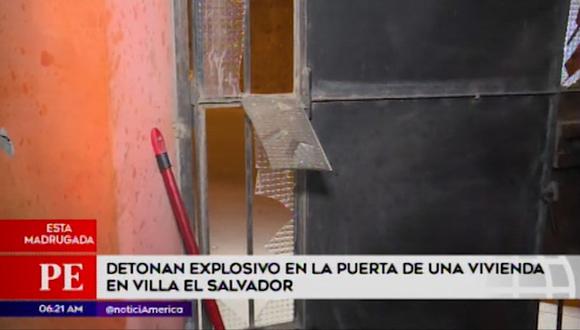 Explosión causó destrozos en las ventanas y puertas de este inmueble. (Captura: América Noticias)