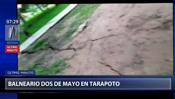 El Balneario Dos de Mayo fue afectado por el fuerte sismo de magnitud 7.5. (Captura: Canal N)