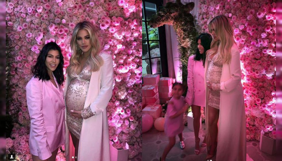 Khloé Kardashian celebró a lo grande su baby shower junto a toda la familia. (Instagram: @khloeKardashian)