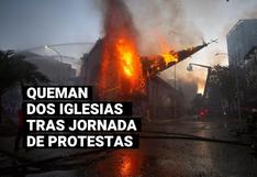Protestas en Chile: multitudinaria marcha termina con dos iglesias quemadas y varios saqueos 