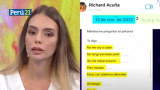 Richard Acuña le habría confesado a Camila Ganoza que no quería casarse con Brunella Horna