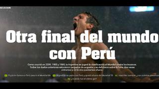 Otra final del mundo: Esta es la portada de medio argentino por partido ante Perú