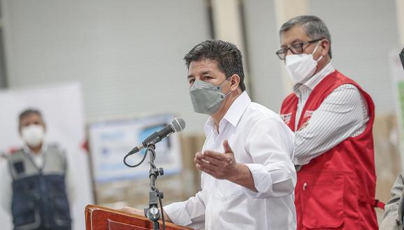 El presidente Pedro Castillo dijo que no responde "mezquindades" al ser consultado sobre críticas contra el ministro de Salud. (Presidencia)